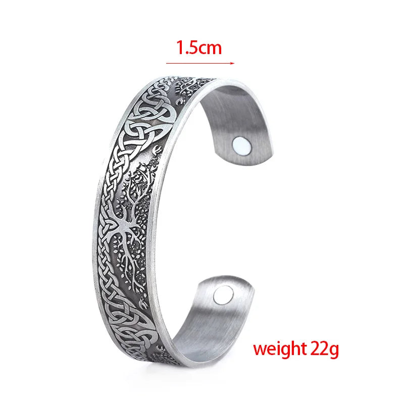 Ancient Norse Viking Men Magnetic Bracelet