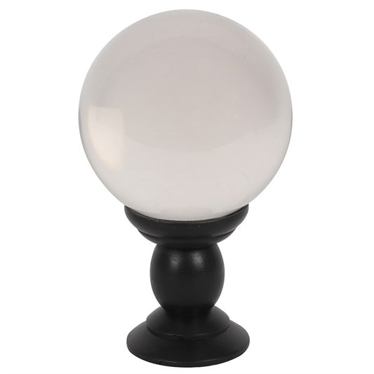 Large Clear Crystal Ball on Stand