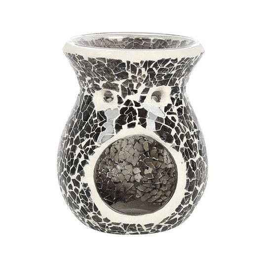 Small Gunmetal Grey Crackle Oil Burner