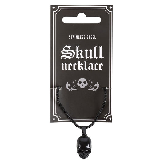 Black Stainless Steel Skull Necklace