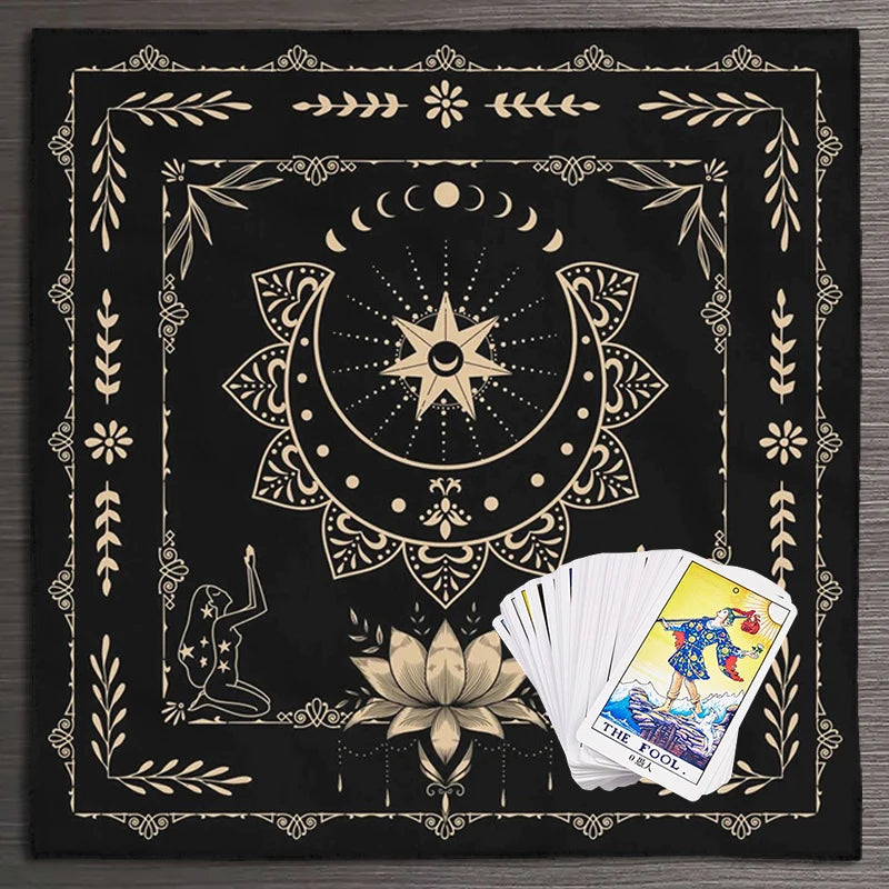 Tarot Tablecloth with 12 Constellations - Perfect for Divination, Party Decor, and Home Decor