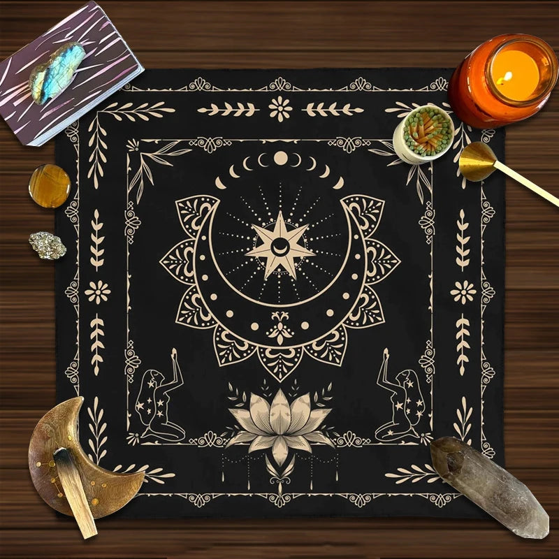 Tarot Tablecloth with 12 Constellations - Perfect for Divination, Party Decor, and Home Decor