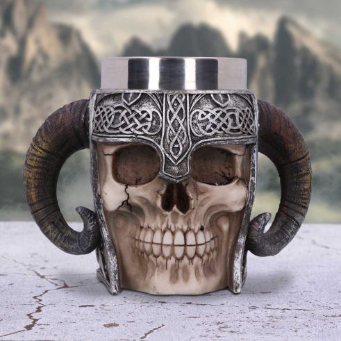 Viking Skull Tankard 19cm