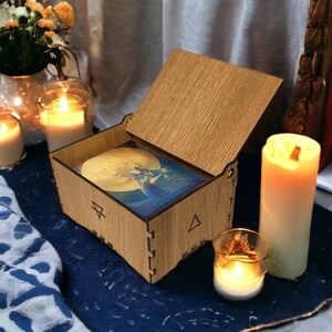 Tarot Card Box, Sun & Moon, Personalise, Spell Box, Jewellery Box, Crystals, Pendulum Box, Trinket Box, Keepsake, Wiccan, Pagan, Witches