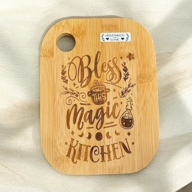 Witchy Cutting Board, Magic Cutting Board, Bless this Magic Kitchen, Kitchen Decoration, Witch, Wicca, Pagan