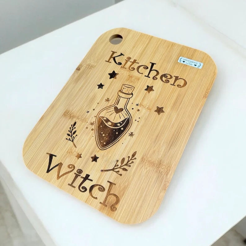 Witchy Cutting Board, Magic Cutting Board, Kitchen Witch, Kitchen Decoration, Witch, Wicca, Pagan